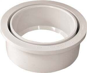 IPEX 192756 Flush Reducer Bushing, 4 x 3 in, Spigot x Hub, PVC, White, SCH 40 Schedule