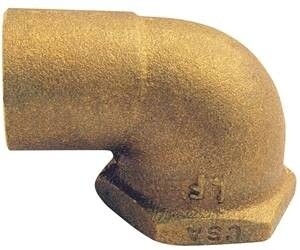 EPC 10156794 Pipe Elbow, 3/4 in, Compression x Female, 90 deg Angle, Cast Brass