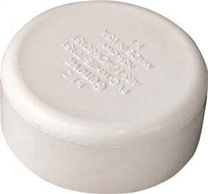 CANPLAS 193081 Pipe Cap, 1-1/2 in, Hub, PVC, White*