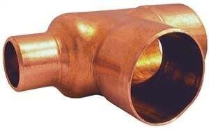 EPC 111R Series 32790 Pipe Reducing Tee, 3/4 x 1/2 x 3/4 in, Sweat, Copper