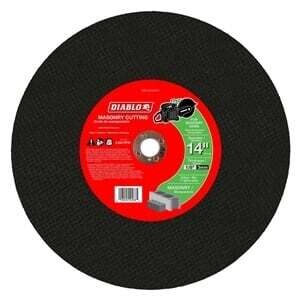 Diablo DBD140125A01C Cut-Off Disc, 14 in Dia, 1/8 in Thick, 1 in Arbor, Aluminum Oxide Abrasive