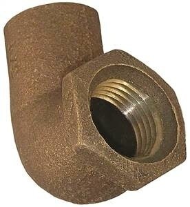 EPC 10159202/10156792 Pipe Elbow, 1/2 x 3/4 in, C x FIP, 90 deg Angle, Cast Copper