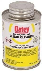 Oatey 30779 Pipe Cleaner, Liquid, Clear, 4 oz Can