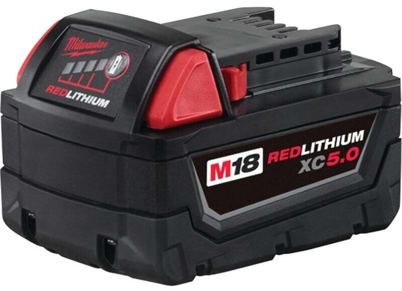 Milwaukee 48-11-1850 Rechargeable Battery Pack, 18 V, 5 Ah