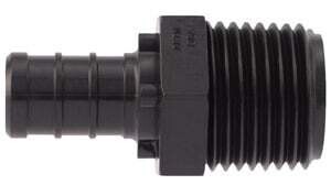 Apollo Valves ApolloPEX PXPAM345PK Pipe Adapter, 3/4 in, Barb x MPT, Poly Alloy, 200 psi Pressure