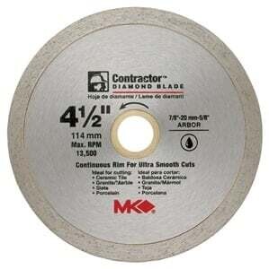 MK 167028 Circular Saw Blade, 4-1/2 in Dia, 7/8-20 to 5/8 Arbor, Diamond Cutting Edge*