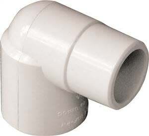 LASCO 409007BC Street Elbow, 3/4 in, Slip, 90 deg Angle, PVC, White, SCH 40 Schedule, 480 psi Pressure