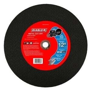 Diablo DBD120125G01F Cut-Off Wheel, 12 in Dia, 1/8 in Thick, 3/4 in Arbor, Aluminum Oxide Abrasive*
