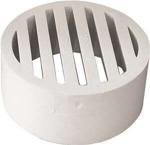 CANPLAS 414254BC Floor Strainer, 4 in, Spigot, PVC Body, White