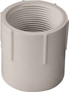 LASCO 435015BC Female Adapter, 1-1/2 in, Slip x FPT, PVC, White, SCH 40 Schedule, 330 psi Pressure