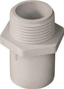LASCO 436131BC Reducing Male Adapter, 1 x 3/4 in, MPT x Slip, PVC, White, SCH 40 Schedule, 270 psi Pressure