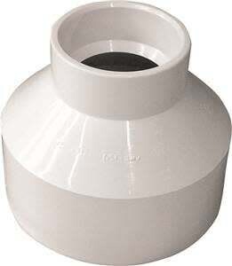 IPEX 193023 Reduced Coupling, 3 x 1-1/2 in, Hub, PVC, White, SCH 40 Schedule