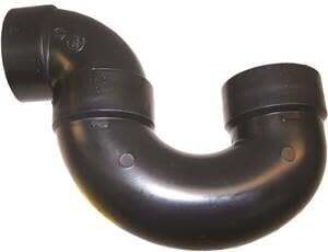 CANPLAS 103203BC P-Trap, 3 in, Hub, ABS, Black