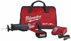 Milwaukee 2722-21HD Reciprocating Saw Kit, Kit, 18 V Battery, 12 Ah, 1-1/4 in L Stroke, 0 to 3000 SPM*
