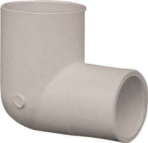 LASCO 406101BC Reducing Elbow, 3/4 x 1/2 in, Slip, 90 deg Angle, PVC, White, SCH 40 Schedule, 280 psi Pressure
