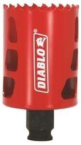 Diablo DHS2000 Hole Saw, 2 in Dia, 2-3/8 in D Cutting, 3/8 in Arbor, Bi-Metal Cutting Edge*