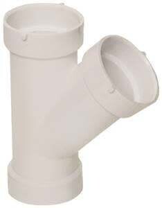CANPLAS 192302L Pipe Wye, 2 in, Hub, PVC, White, SCH 40 Schedule