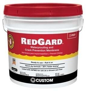 CUSTOM REDGARD LQWAF3 Waterproofing and Crack Prevention, Liquid, Red, 3.5 gal, Pail*