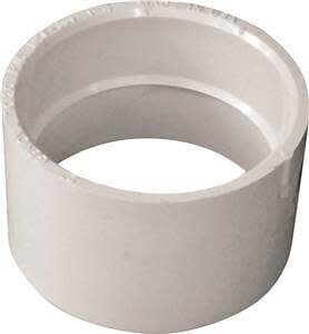 CANPLAS 193002 Coupling, 2 in, Hub, PVC, White