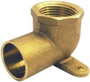 EPC 10156856 Pipe Elbow, 1/2 in, Sweat x Female, 90 deg Angle, Cast Brass