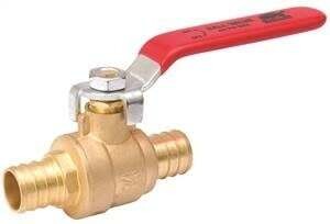 B &amp; K 107-344NL Ball Valve, 3/4 in Connection, PEX x PEX, 600/160 psi Pressure, Brass Body