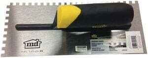 M-D 49110 Tile Installation Trowel, 11 in L, 4-1/2 in W, Square Notch, Comfort-Grip Handle*