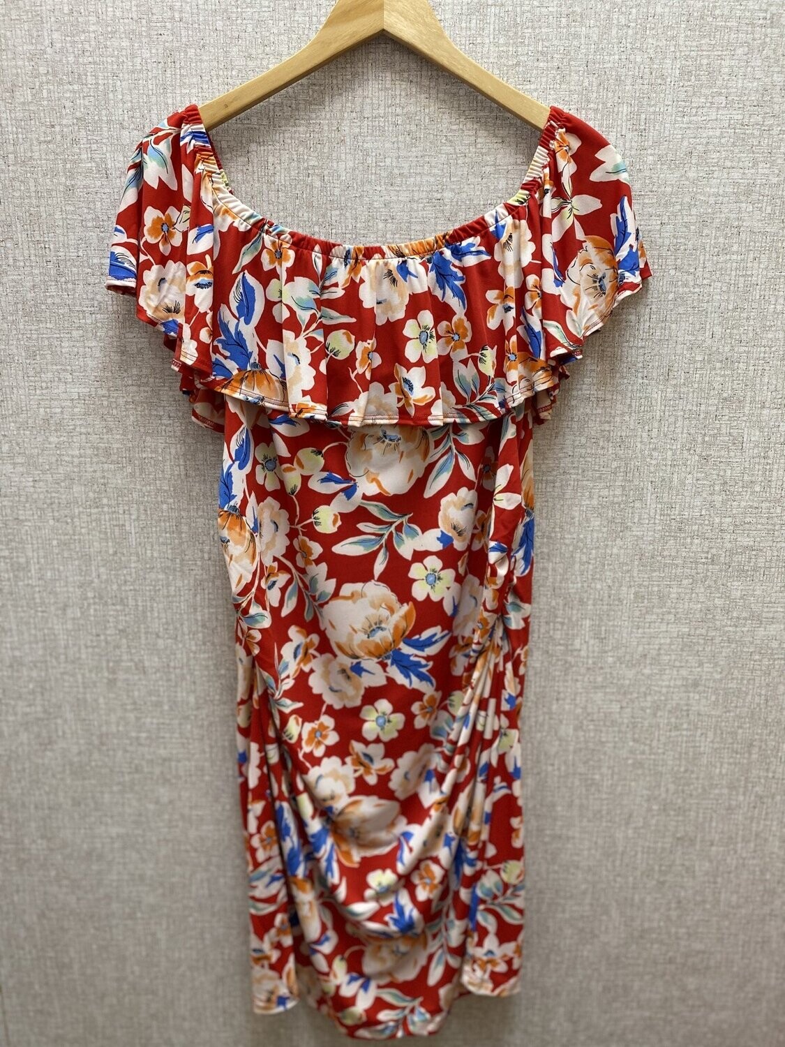 Off Shoulder Maternity Dress with Ruffle