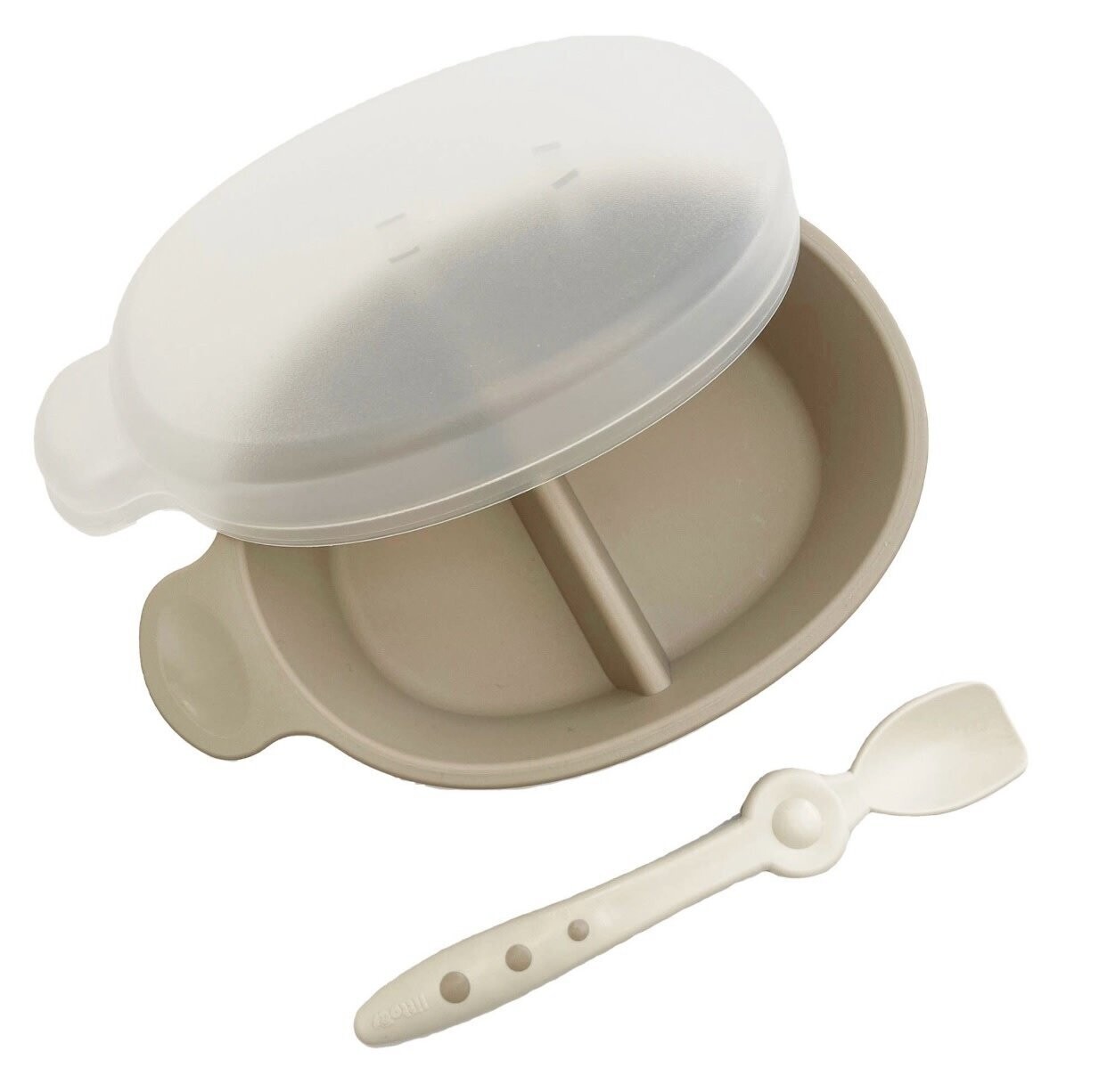 Bowl and stay clean spoon set