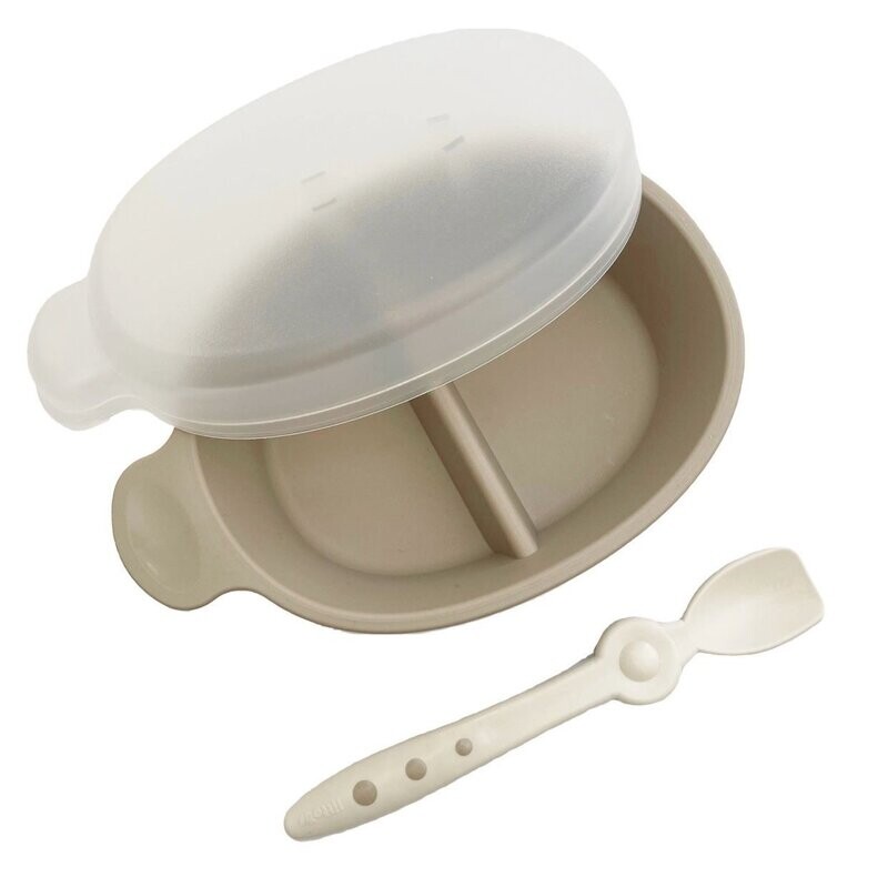 Bowl and stay clean spoon set