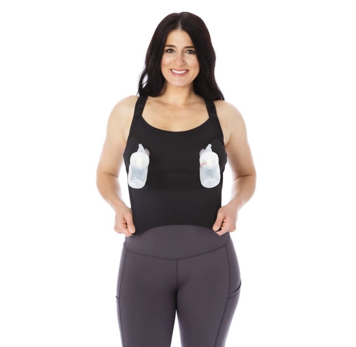 Nursing &amp; Hands Free Pumping Sports Bra 3.0 Black