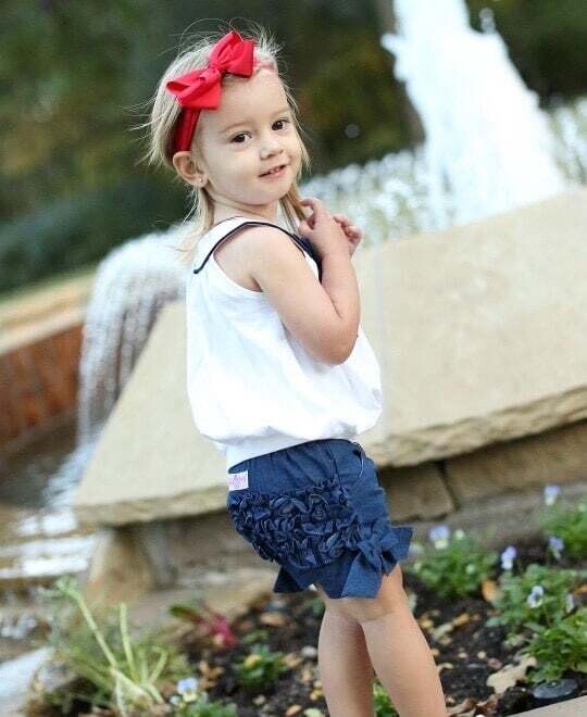 Denim Bow Shorts