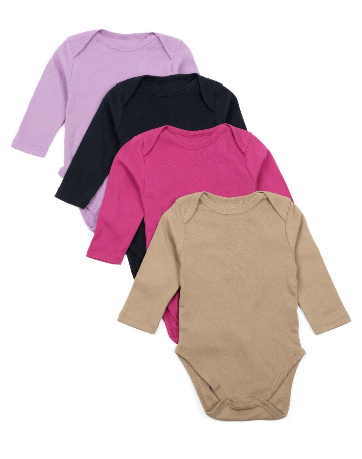 Girls Solid Color 4 Pack Onesies