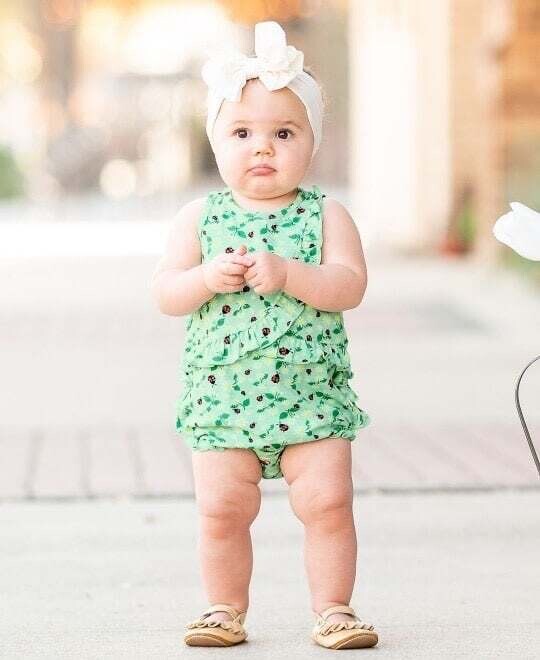 Daisies &amp; Ladybugs Ruffle Romper