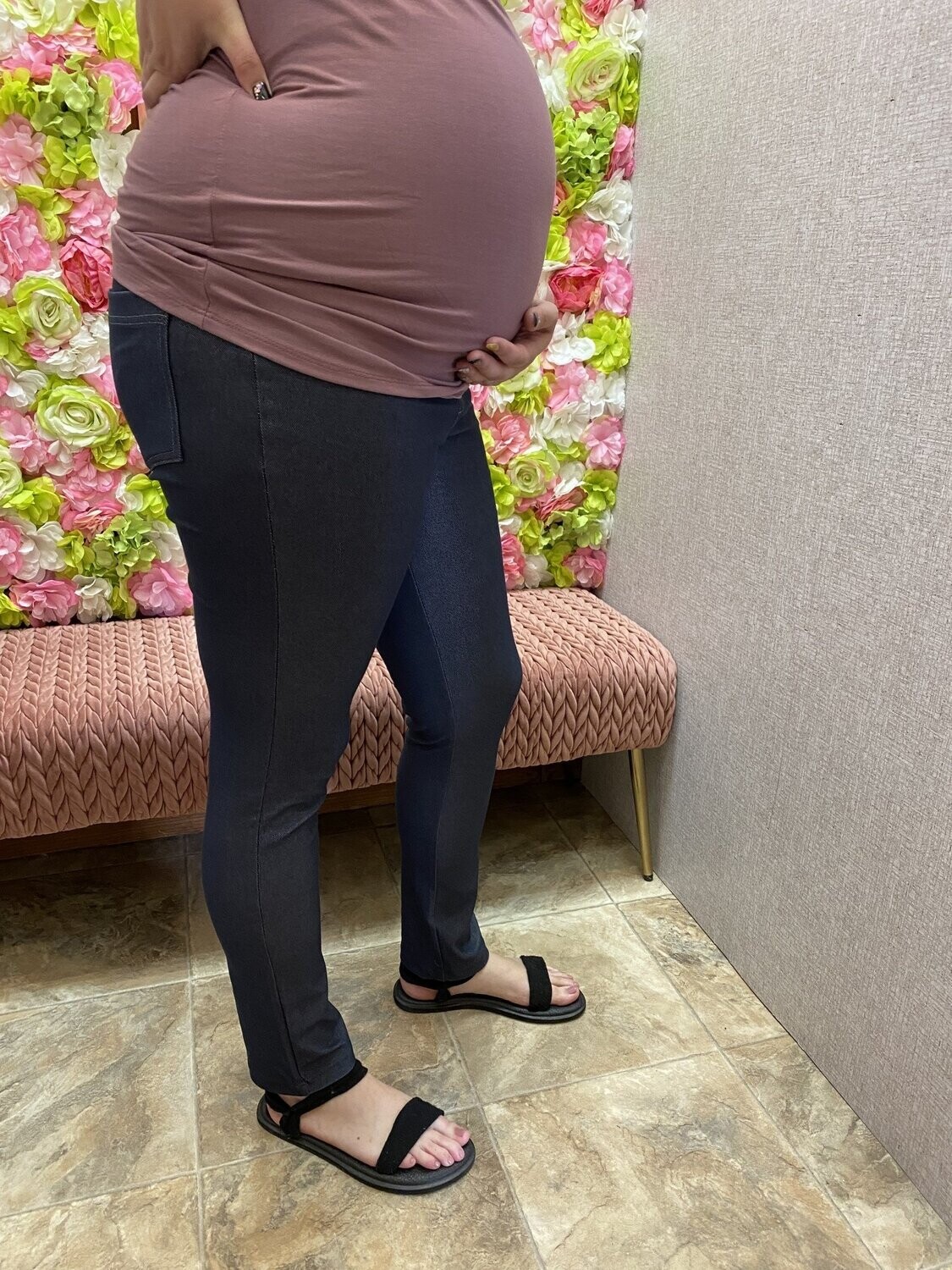 Dark Blue Maternity Jeggings