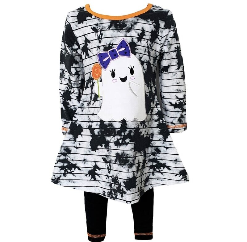 Halloween Tie Dye Dress w/ Leggings