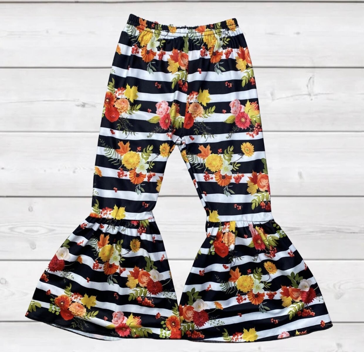 Floral Stripe Bellbottoms