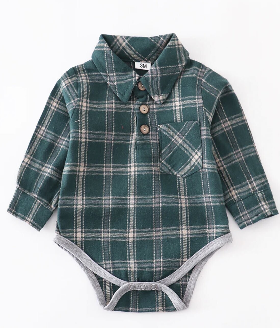 Flannel button down Boys onesies