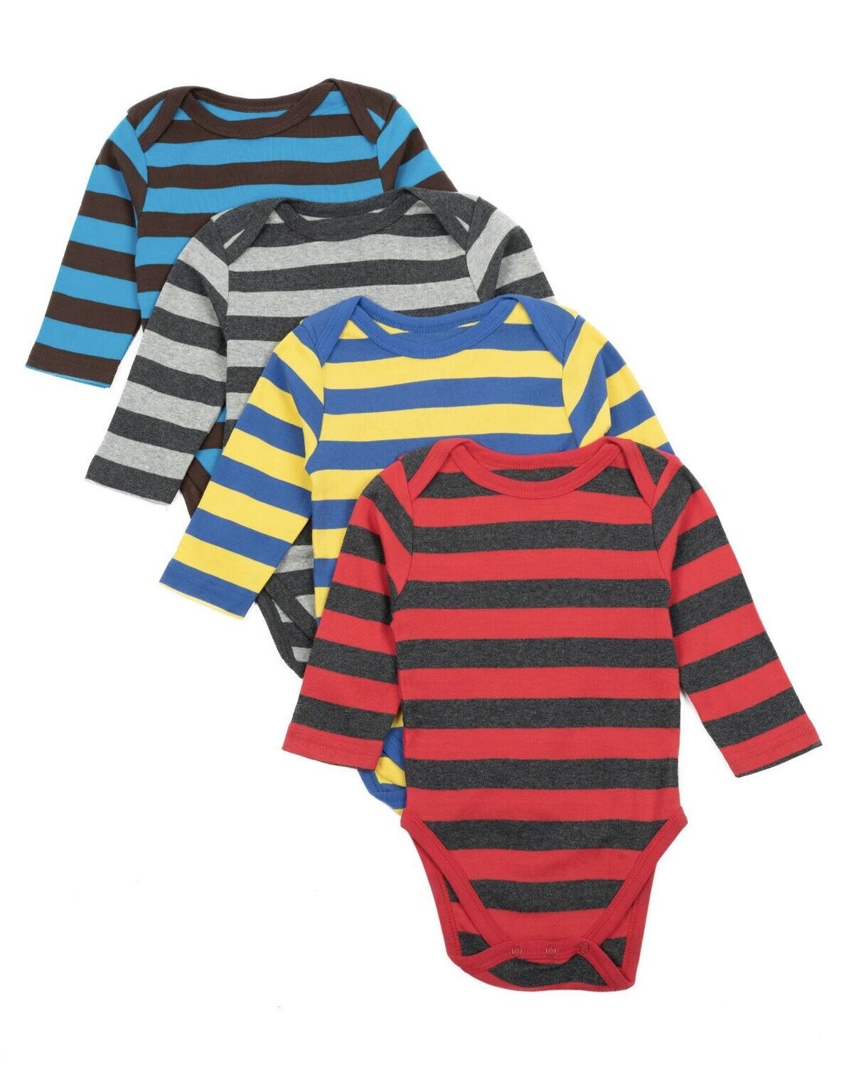 Boys Striped 4 Pack Onesies
