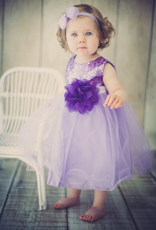 Sequin Baby Lavender Party Dress