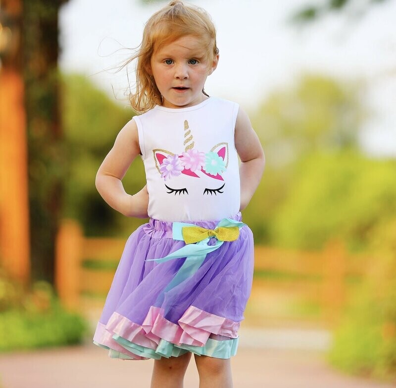 Unicorn Tulle Skirt Set