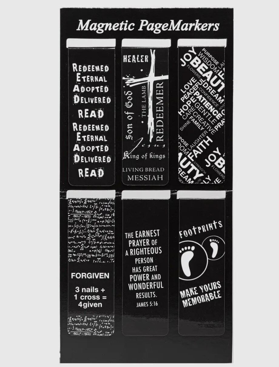 6 pack Magnetic Bookmarks