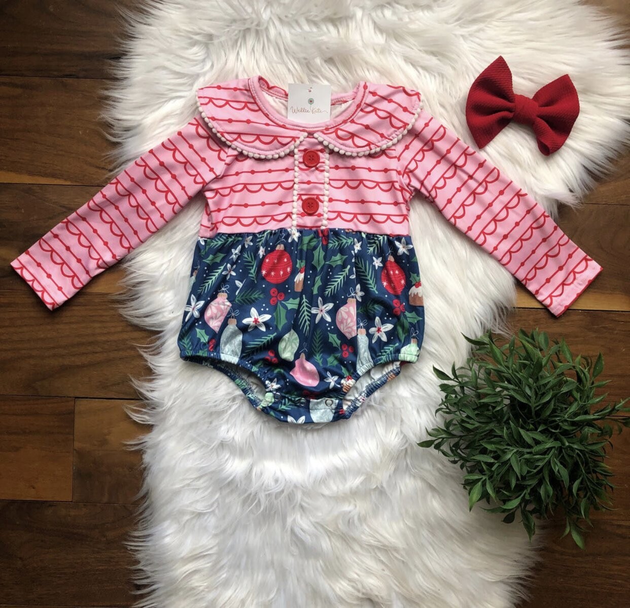 A Pink Christmas Infant Onesie