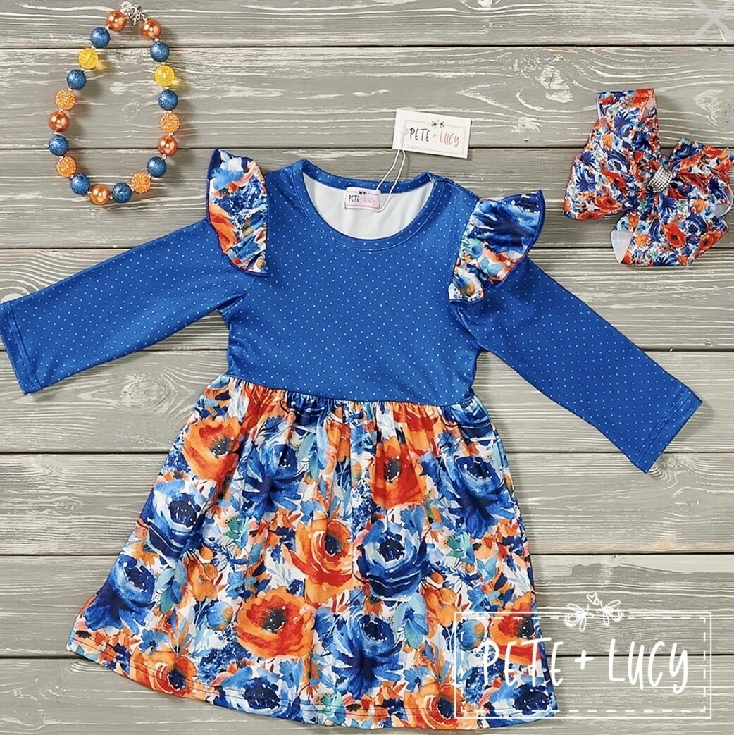 Painted Florals Dress