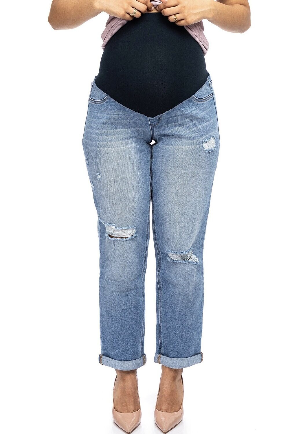 28&quot; Boyfriend Jean w/ Bellyband
