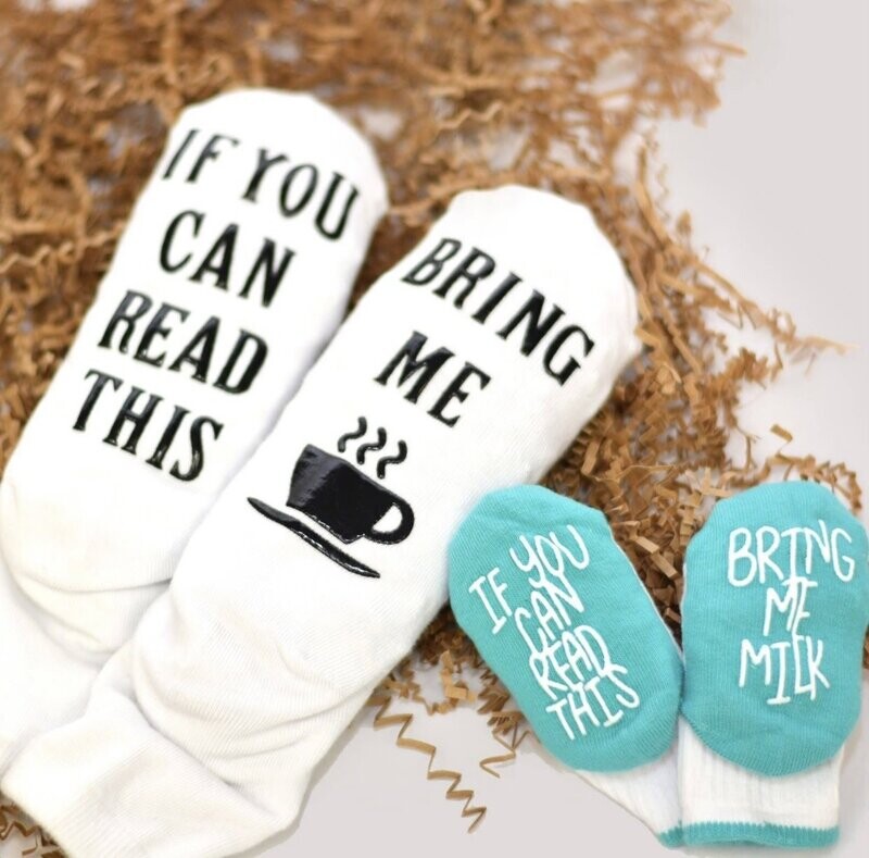 Mommy &amp; Me Coffee/Milk Socks
