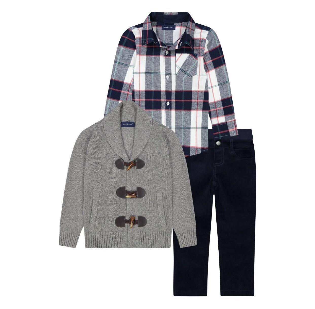3 pc Toggle Cardigan Set Boys