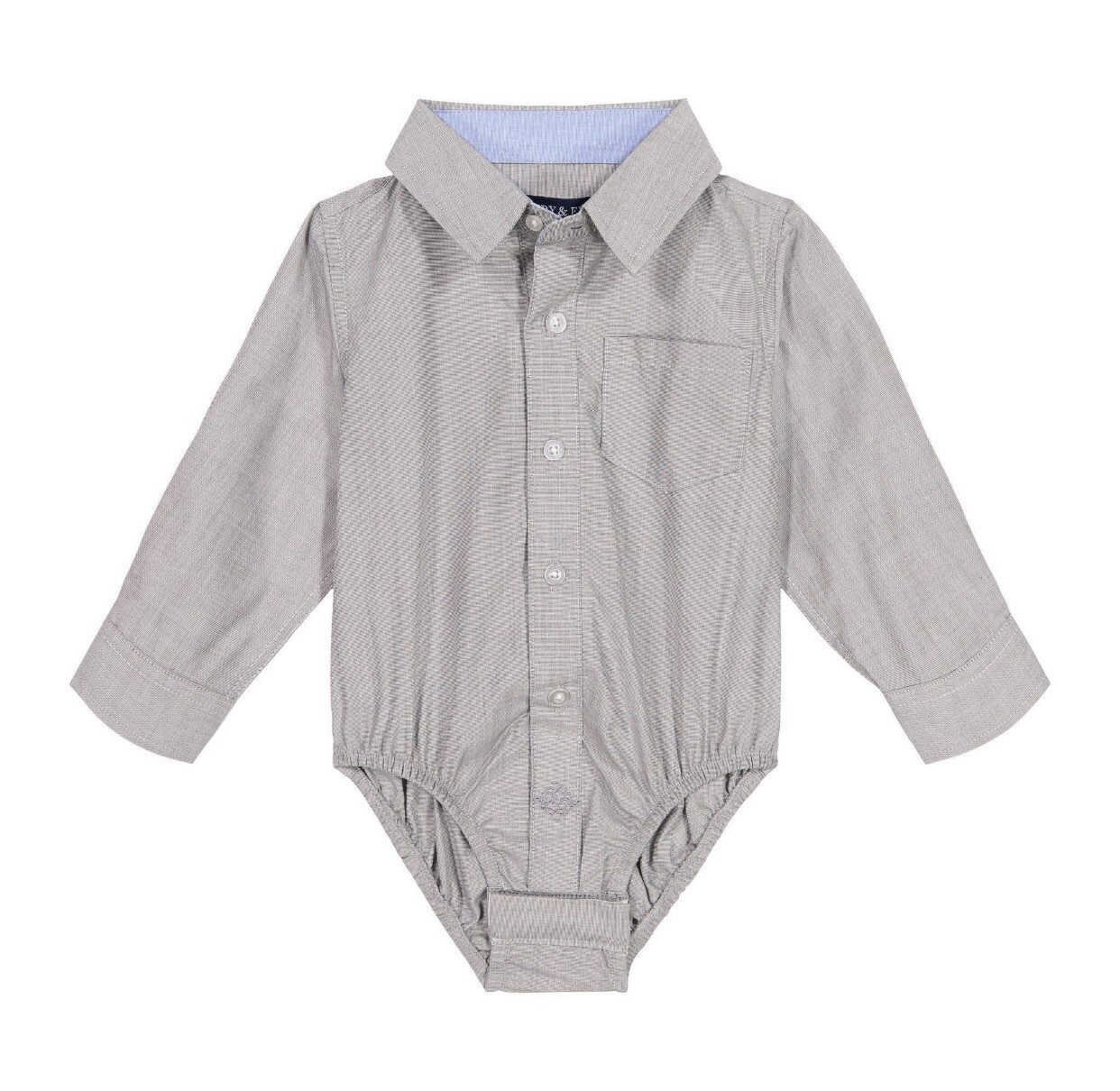 Infant Grey Chambray Buttondown Boys