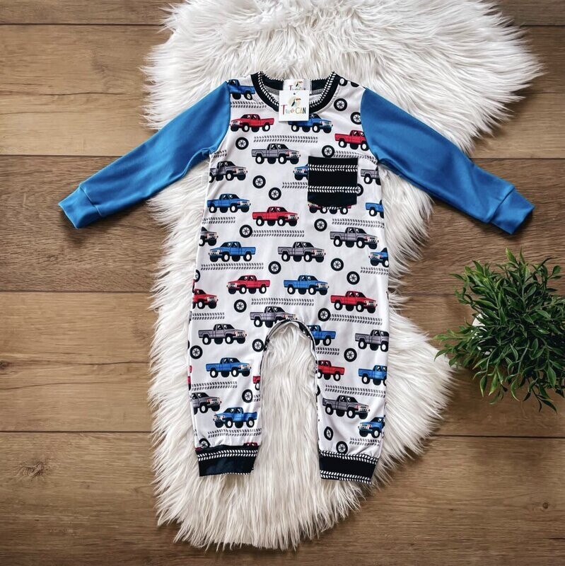 Trucks Infant Romper