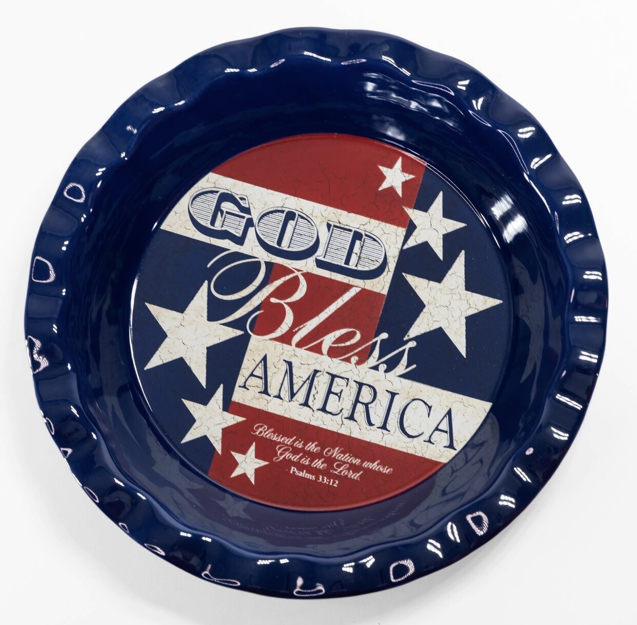 God Bless America pie plate