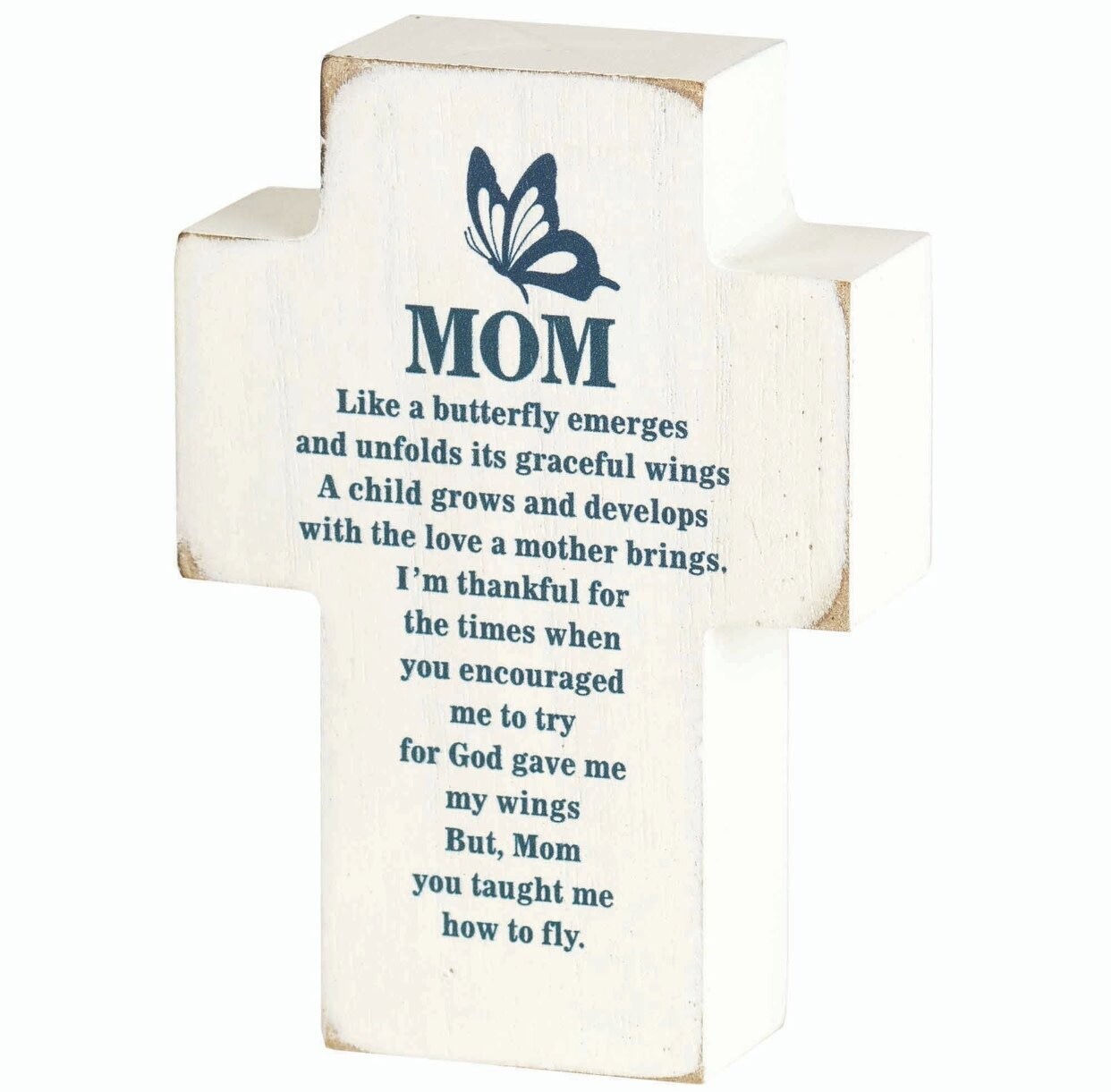 Mom Butterfly Tabletop Cross